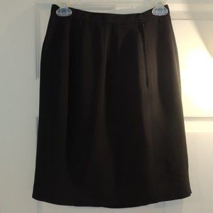 Black Pleated Career Side Button Schoolgirl Skirt